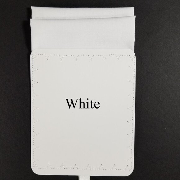 NEW White 100% Cotton Pre-Folded Pocket Square Handkerchief Insert - Picture 3 of 8